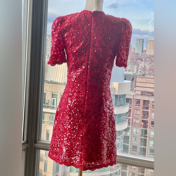 🆕 REBECCA VALLANCE 🧿 NWOT x Nicky Hilton Leyla Short Sleeve Mini Dress, Sz US2 - Picture 8 of 17